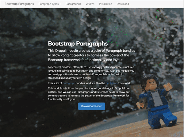 Boostrap Paragraphs Demo