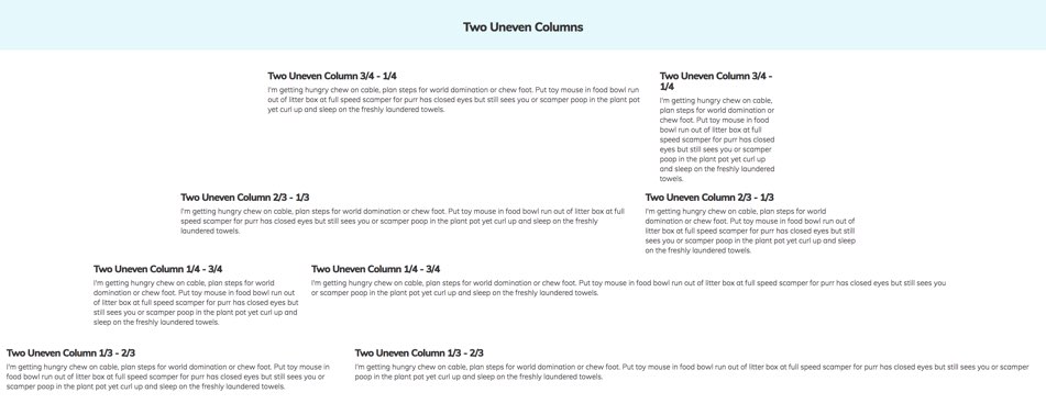Bootstrap Paragraphs - Two Columns