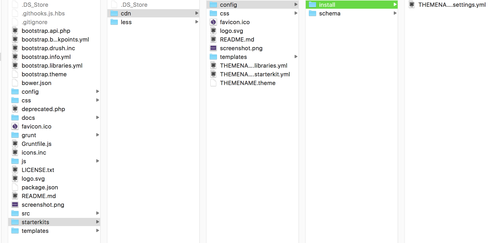 Creating a subtheme - CDN (D8)