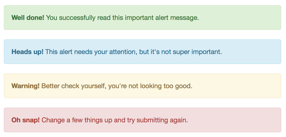 Alert variations