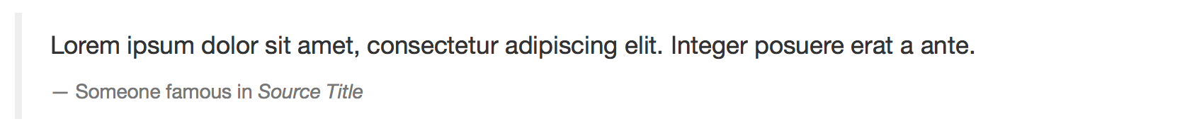 Blockquotes
