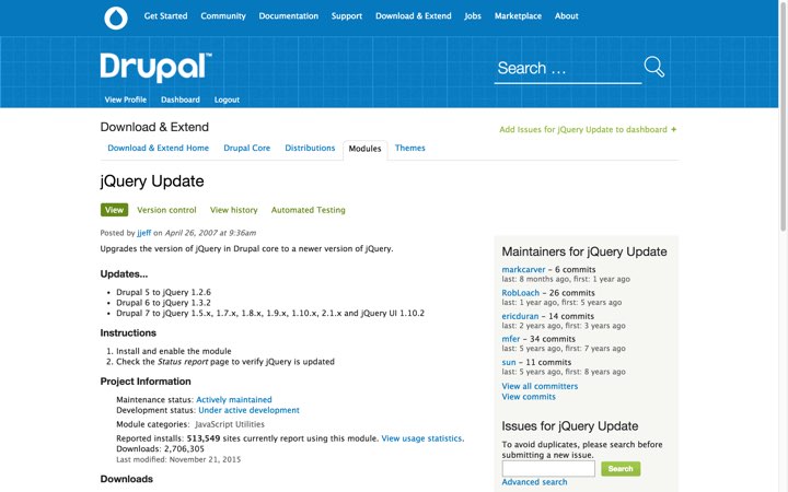 jQuery Update