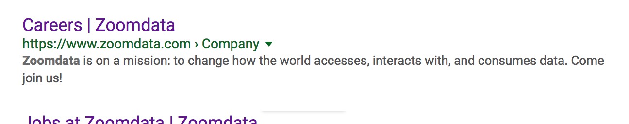 Search listing Title, Breadcrumb, Description