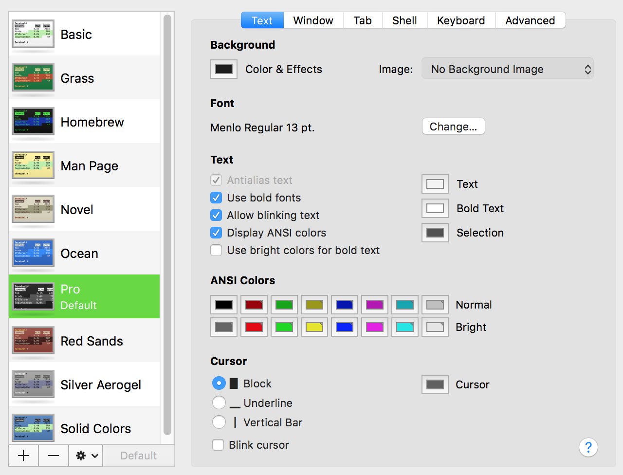 Customize the Terminal
