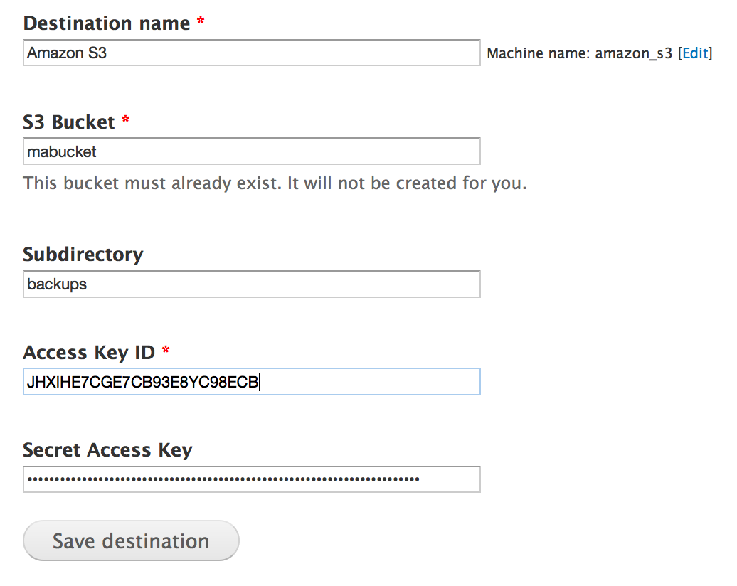 Add a Destination